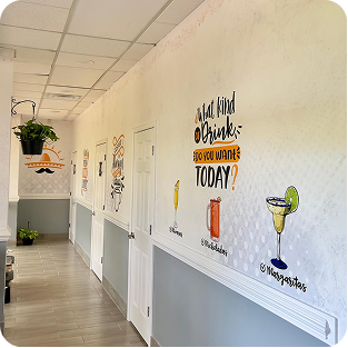Commercial hallway wall graphics