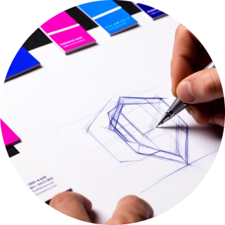 Brand identity sketch and design process
